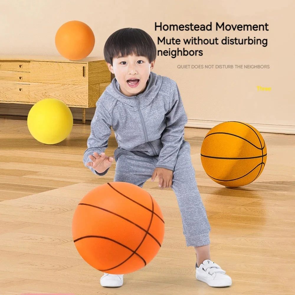 Silent Foam Basketball – Kids Indoor No-Noise Bouncing Soft Ball